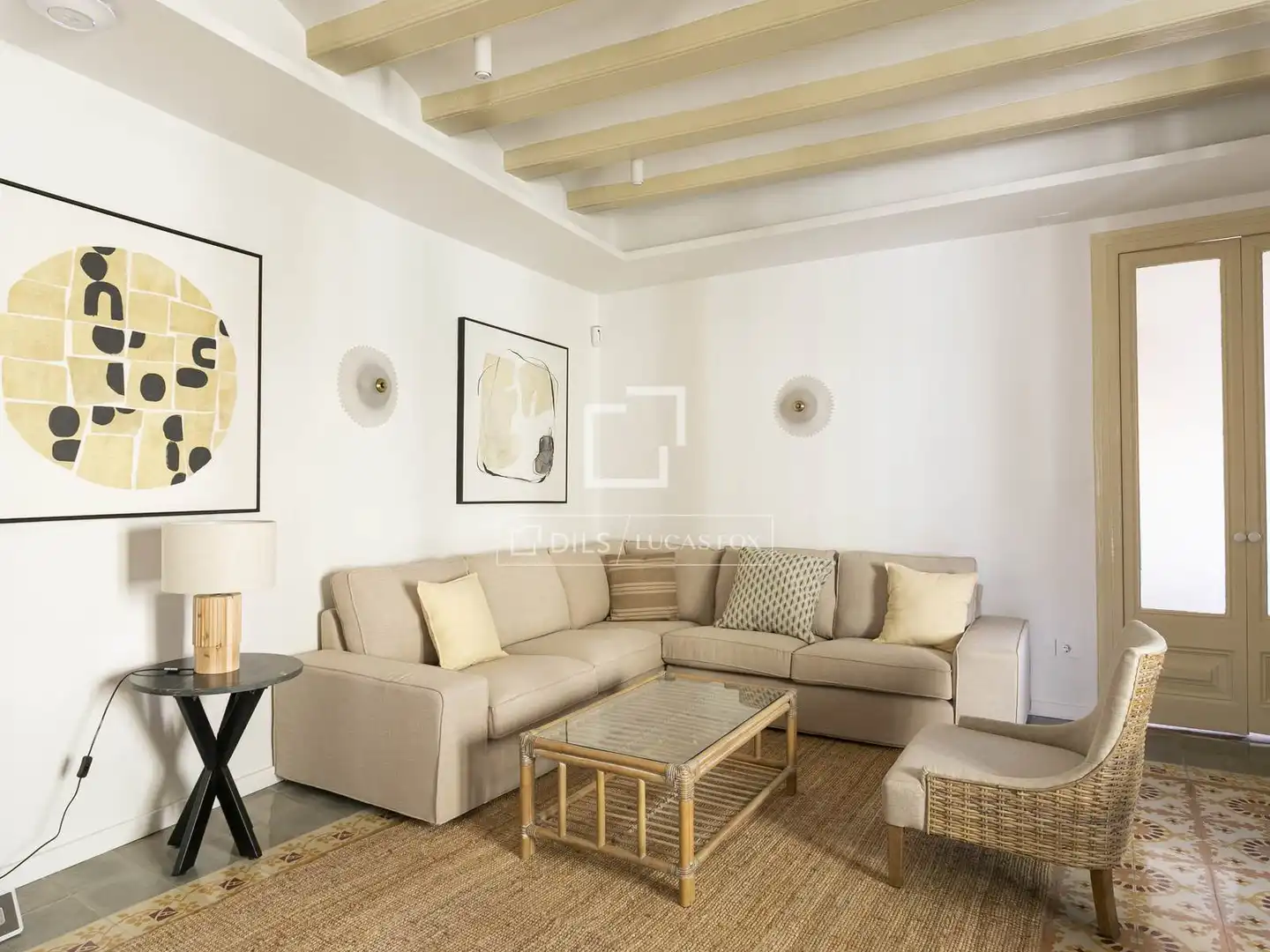 Sala de estar de Piso en venta en Barcelona con Aire acondicionado, Terraza y Amueblado