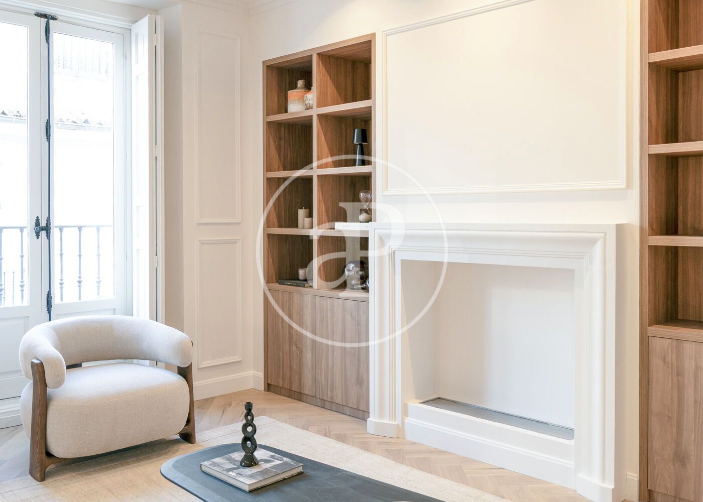 Sala d'estar de Pis en venda en  Madrid Capital amb Aire condicionat, Calefacció i Moblat