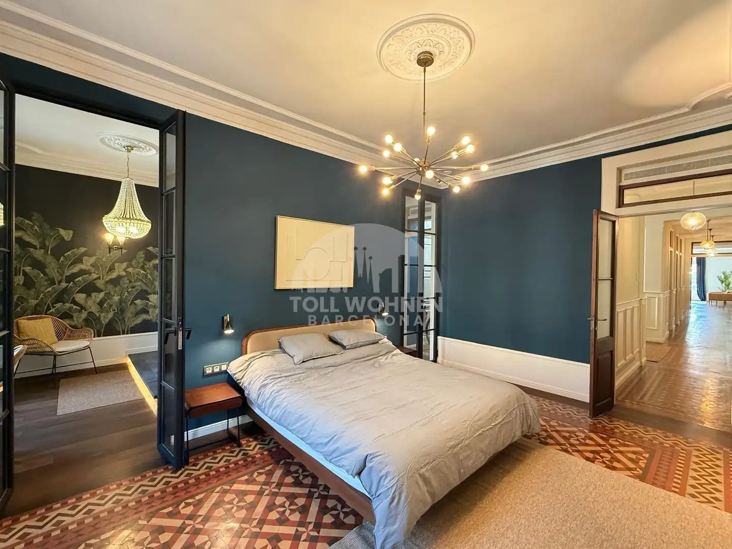 Schlafzimmer von Wohnung zur Miete in Barcelona mit Klimaanlage, Heizung und Terrasse