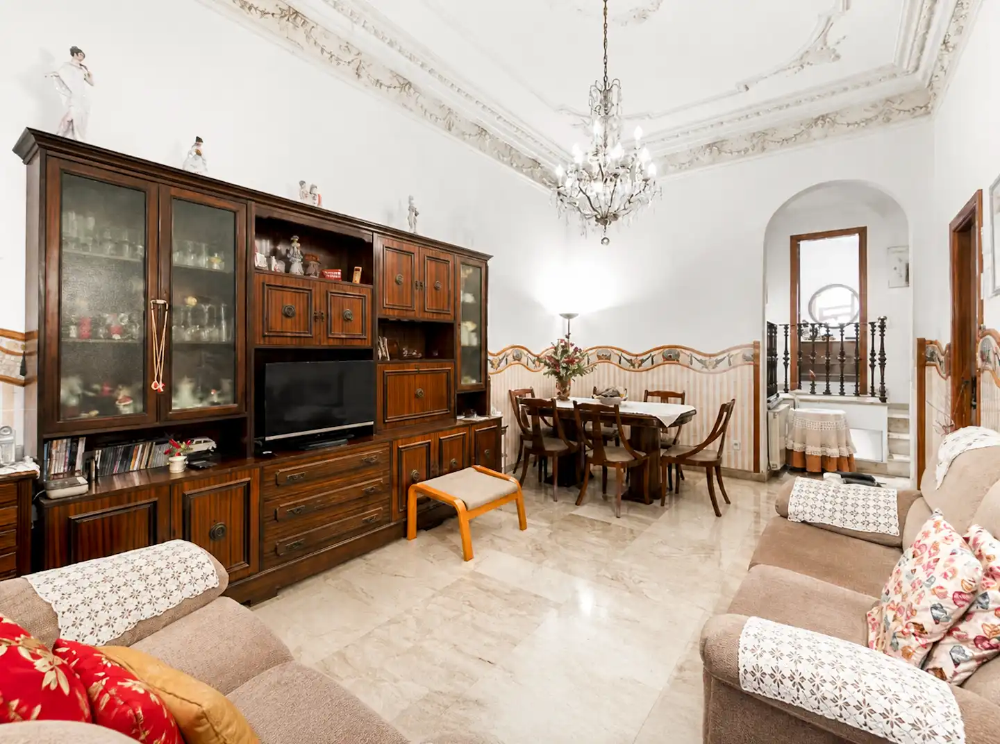 Sala d'estar de Planta baixa en venda en Barcelona amb Calefacció, Jardí privat i Terrassa