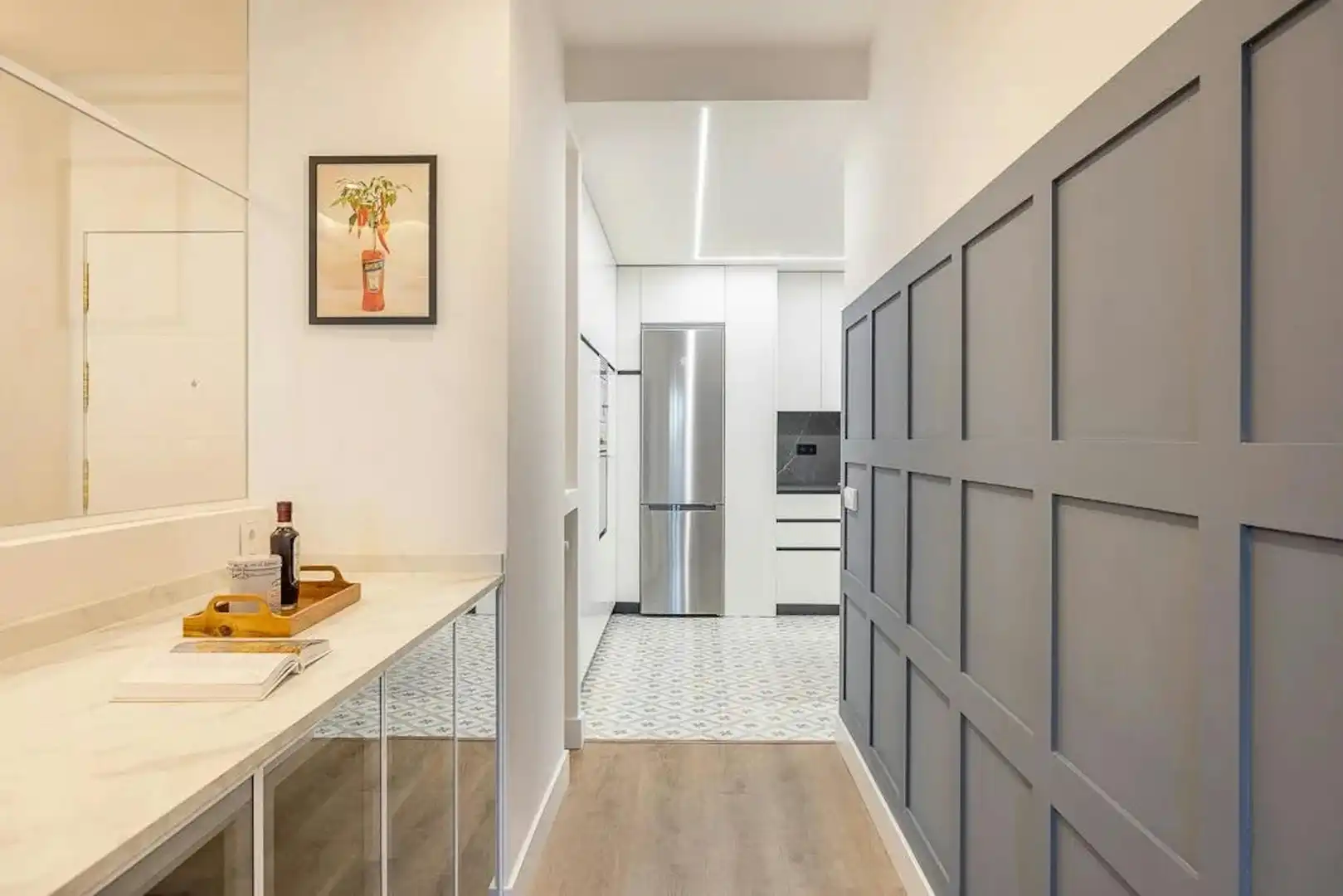 Kitchen of Flat for rent in Madrid  with Air Conditioner, Furnished and Washing machine