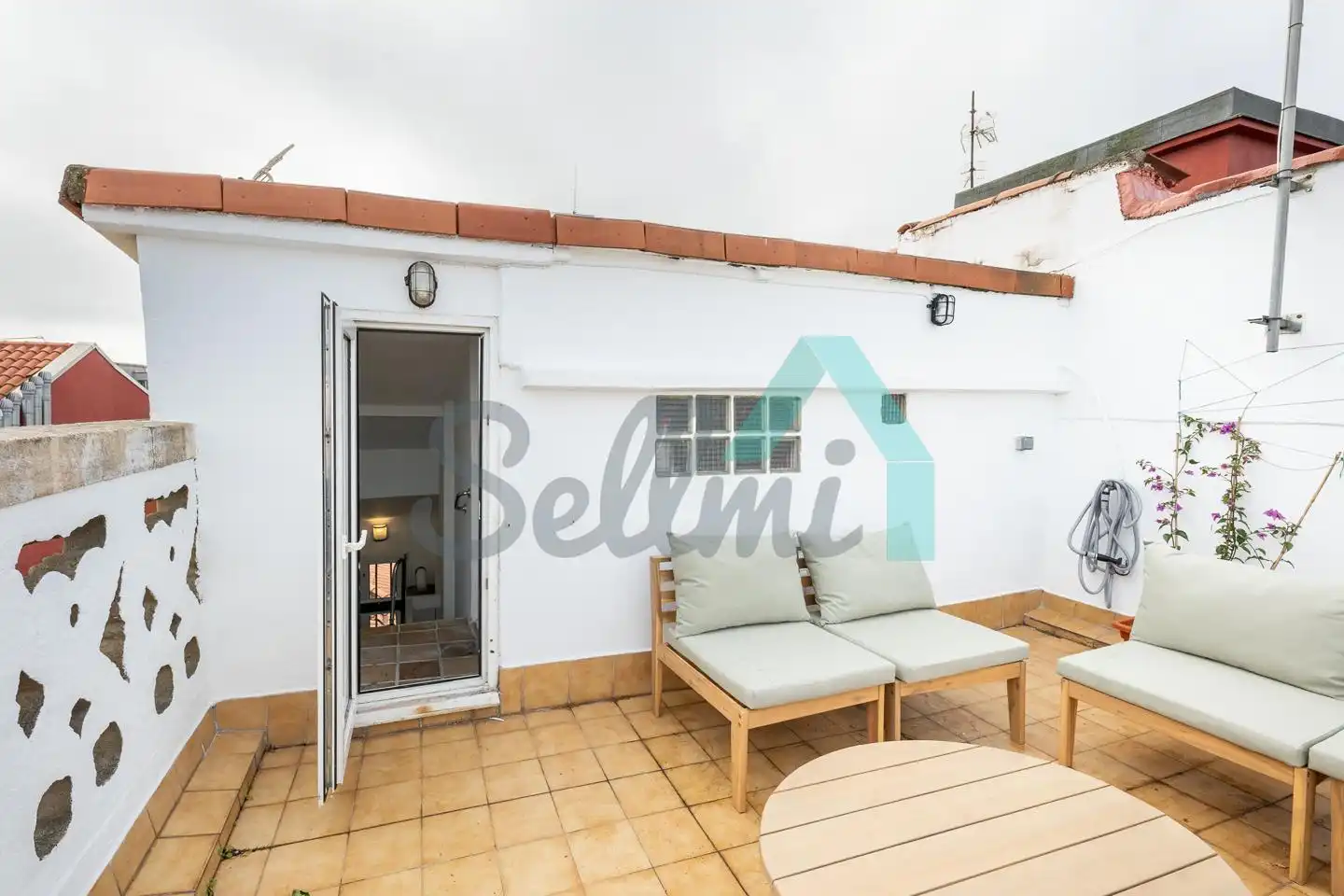 Terrasse von Dachboden zur Miete in Gijón  mit Heizung, Parkett und Terrasse
