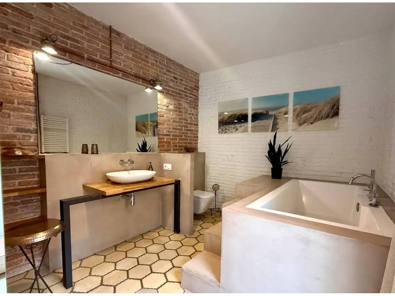 Baño de Piso de alquiler en Barcelona con Aire acondicionado, Amueblado y Balcón