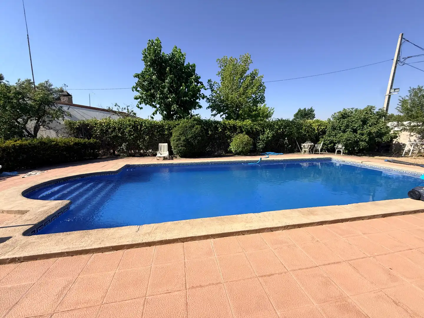 Piscina de Finca rústica en venda en Tomelloso amb Jardí privat, Piscina i Moblat