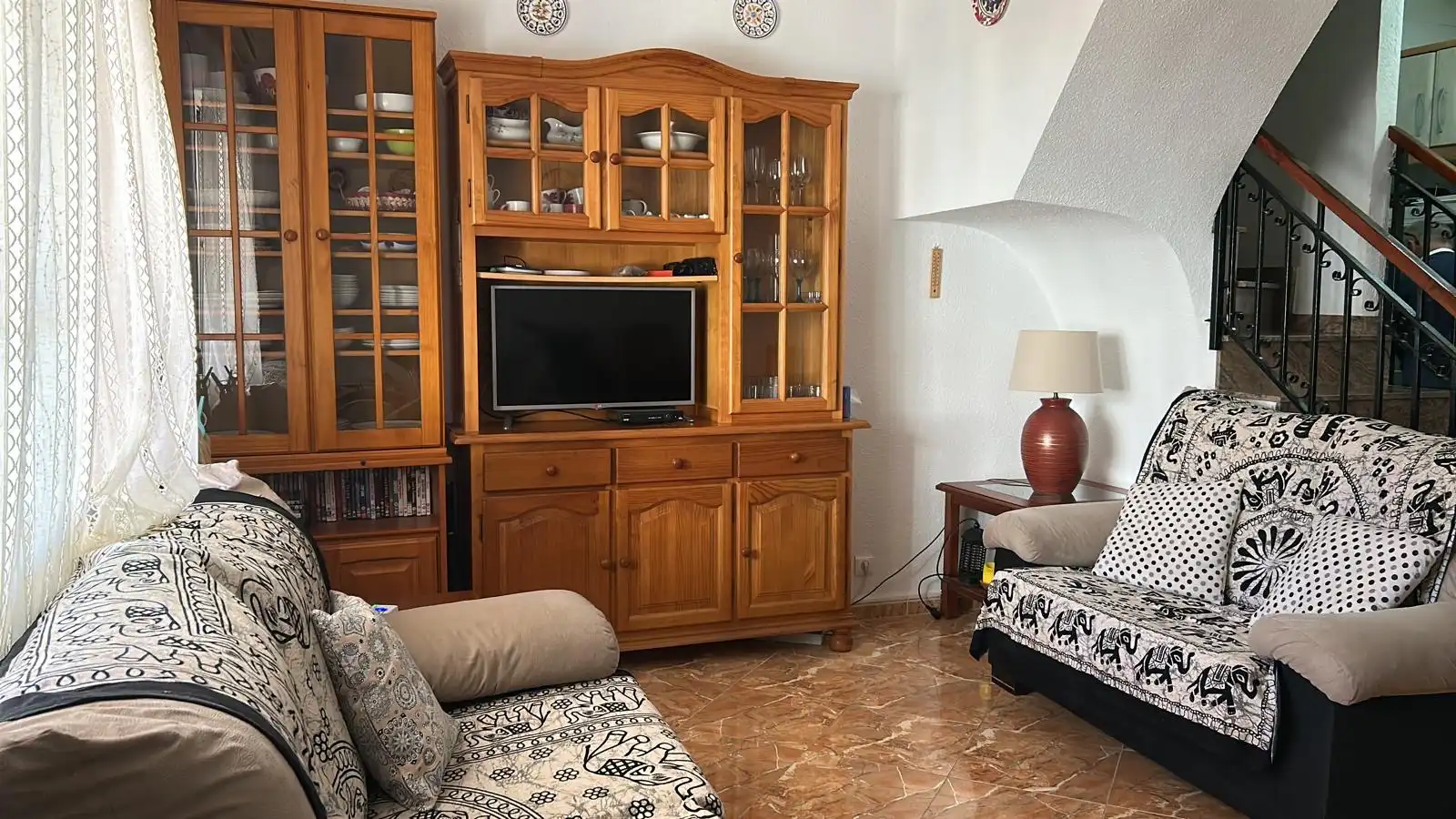 Wohnzimmer von Maisonette zum Verkauf in Santa Pola mit Klimaanlage, Heizung und Privatgarten