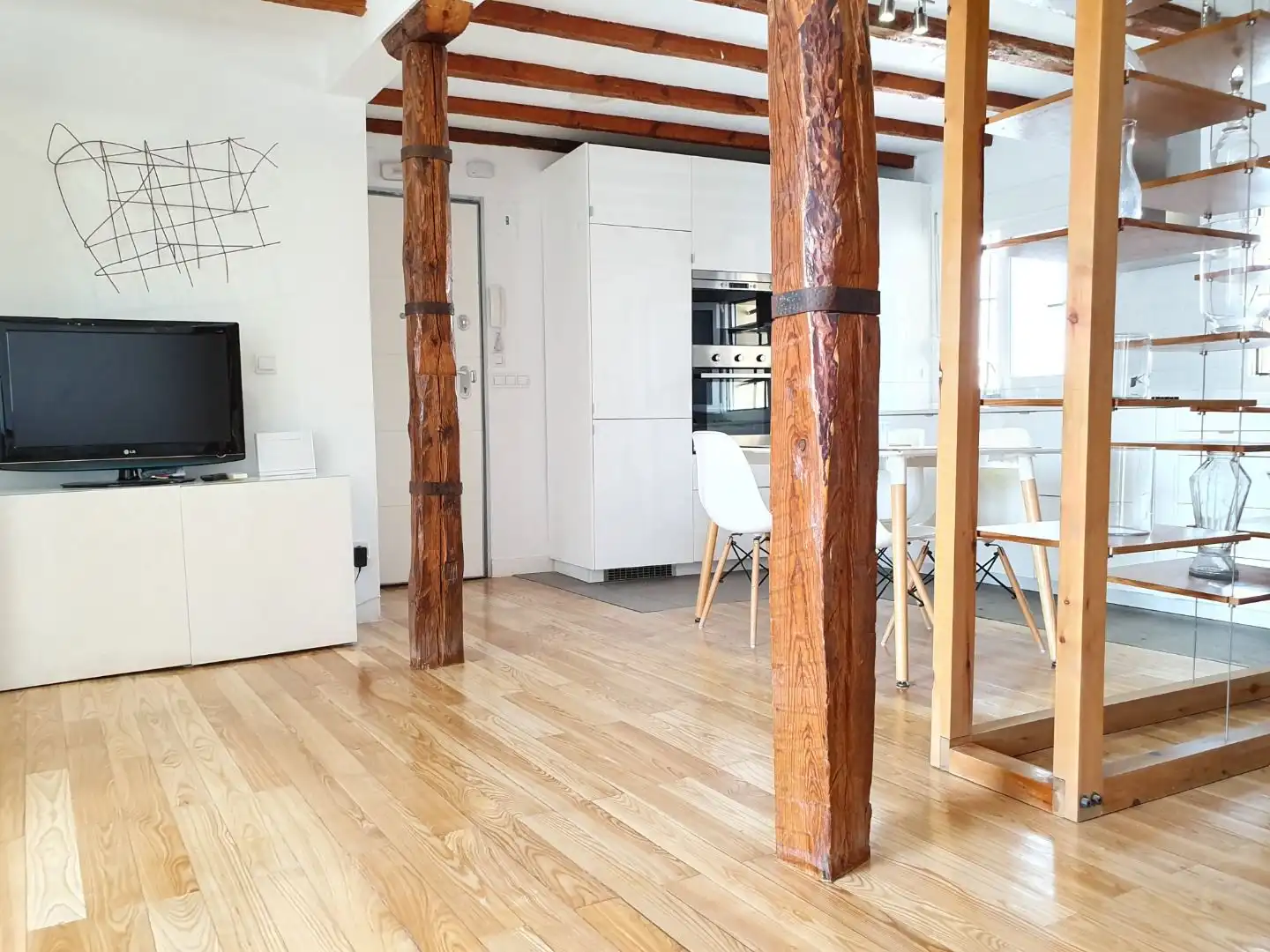 Sala de estar de Ático de alquiler en Madrid con Aire acondicionado, Calefacción y Terraza