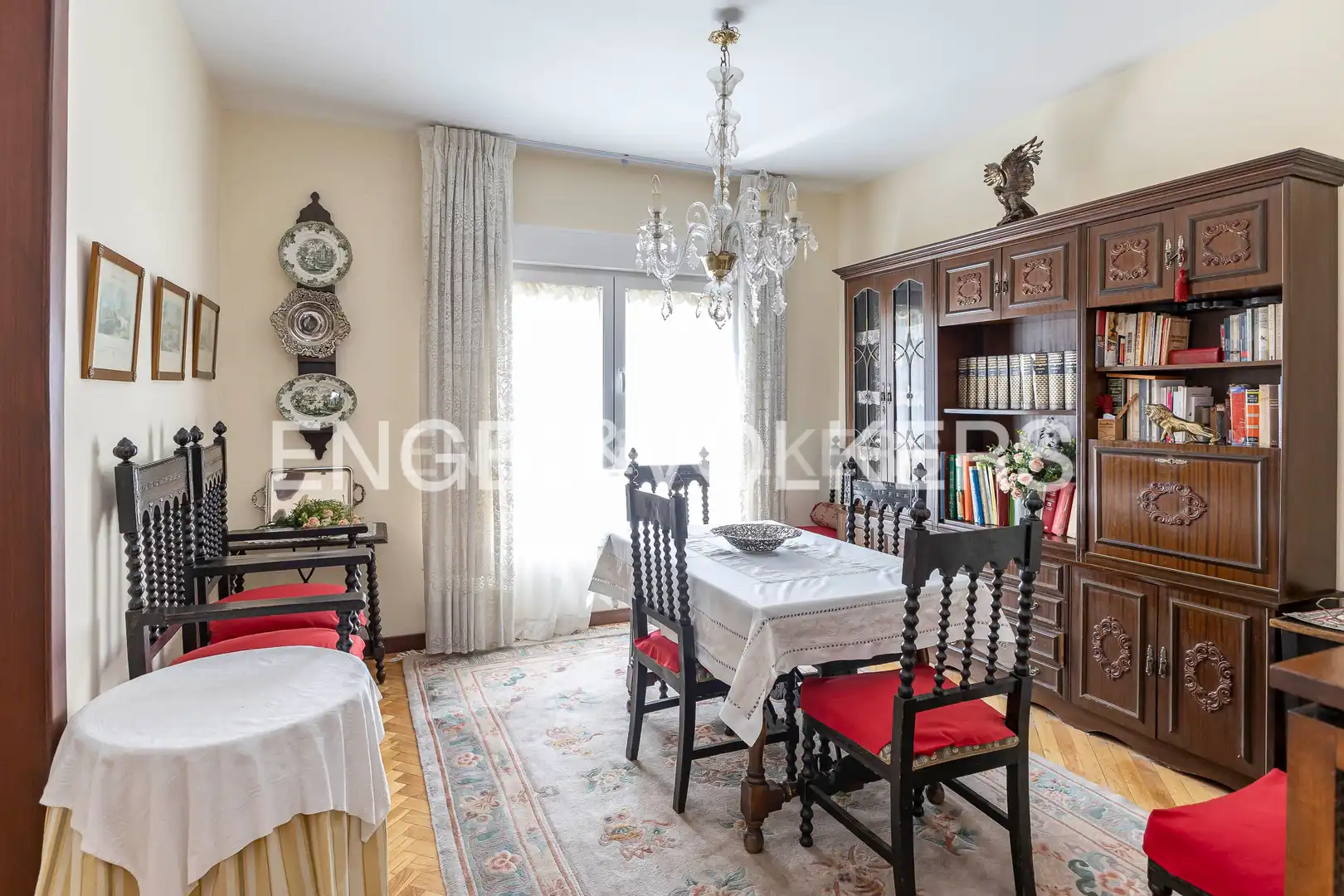 Dining room of Flat for sale in Madrid  with Heating, Parquet flooring and Terrace