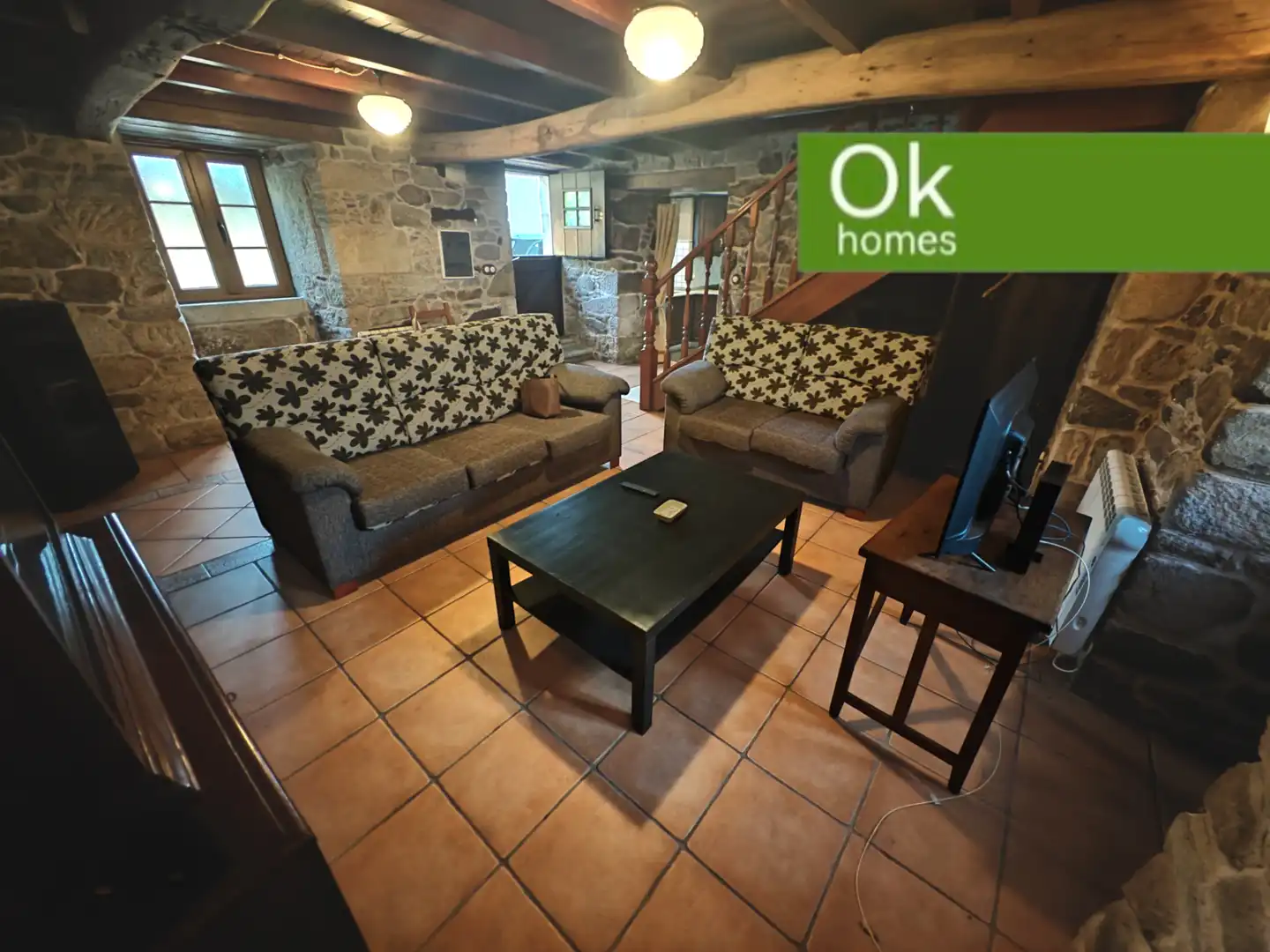 Wohnzimmer von Country house zum Verkauf in Guitiriz mit Heizung, Parkett und Abstellraum