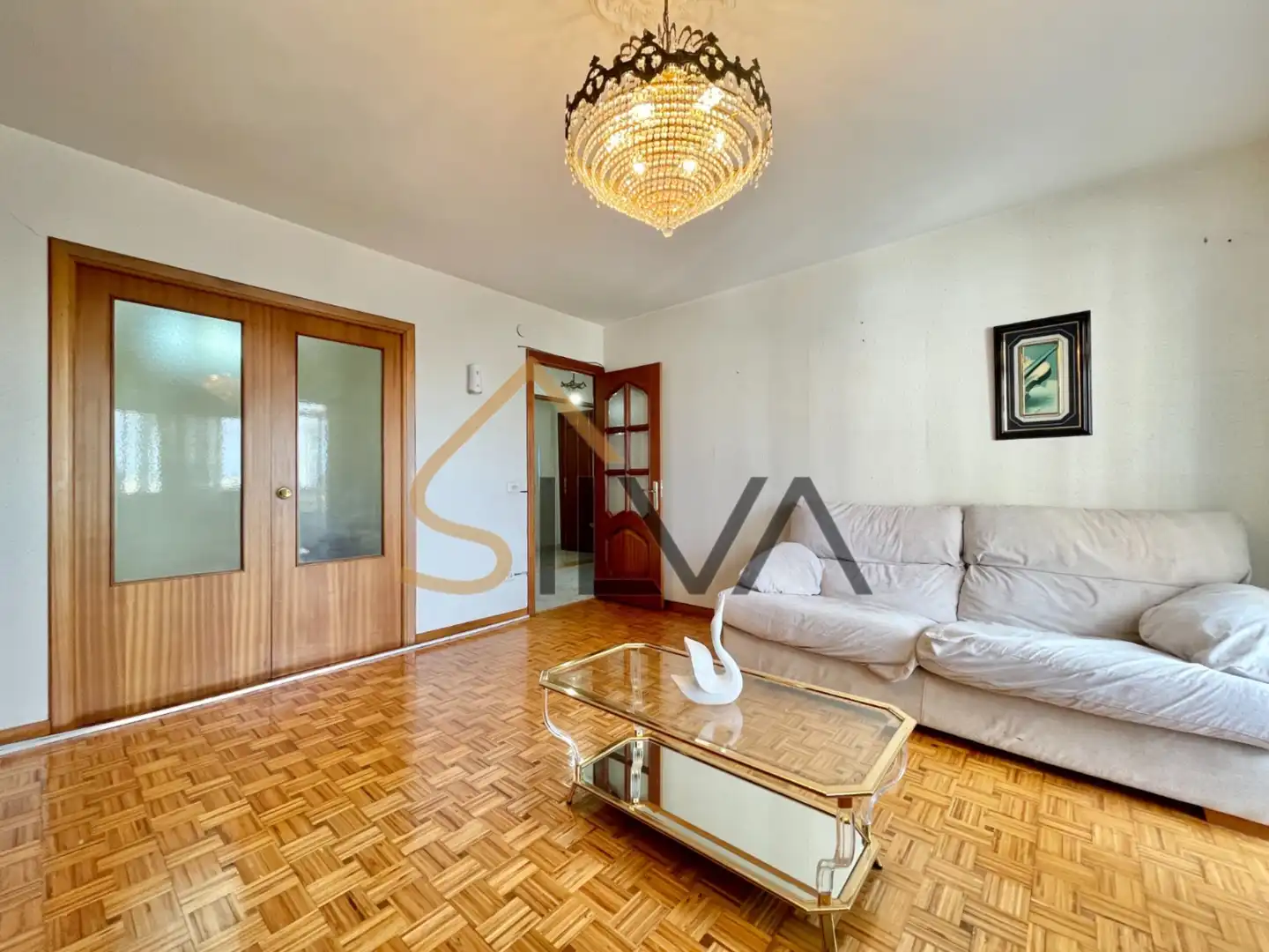 Sala de estar de Piso en venta en Lugo con Calefacción, Parquet y Internet
