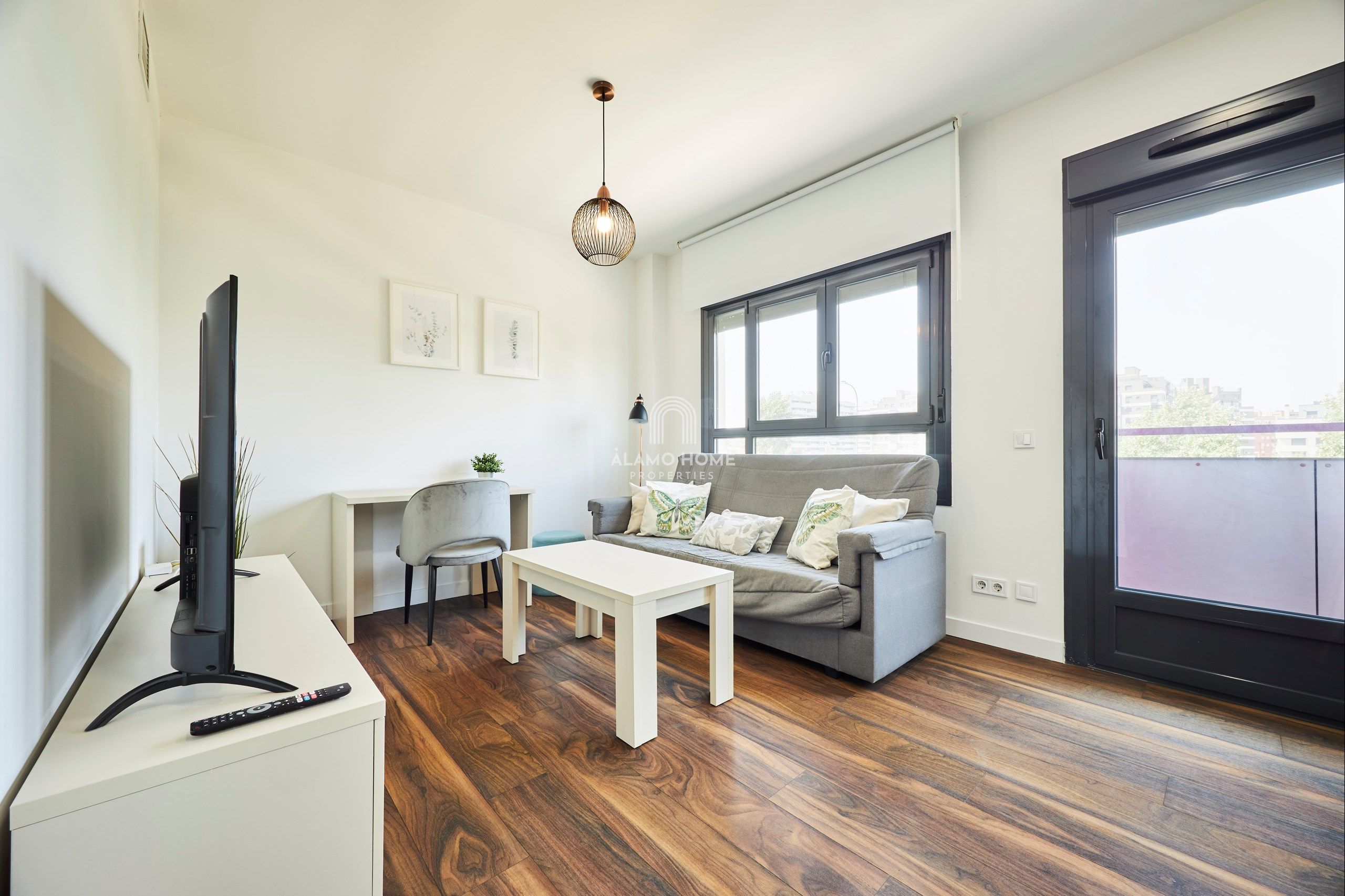 Living room of Flat to rent in  Madrid Capital  with Air Conditioner, Heating and Furnished