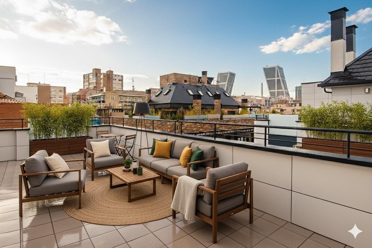 Terrassa de Àtic de lloguer en  Madrid Capital amb Aire condicionat, Terrassa i Traster