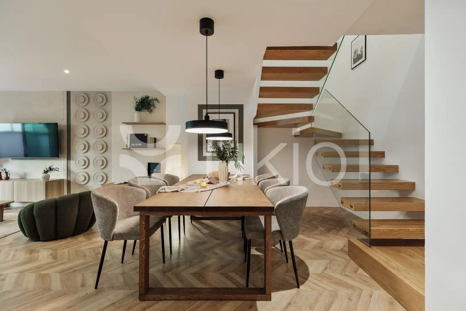 Esszimmer von Wohnungen zur Miete in Barcelona mit Klimaanlage, Heizung und Terrasse