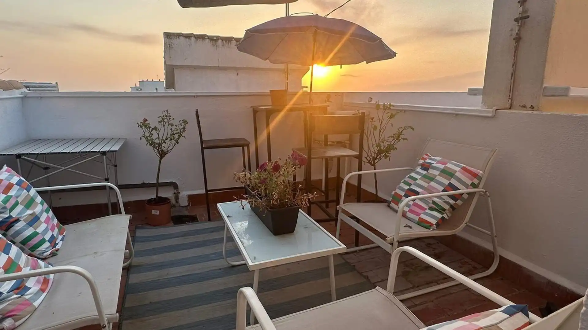 Terraza de Apartamento de alquiler en Torremolinos con Aire acondicionado, Calefacción y Terraza