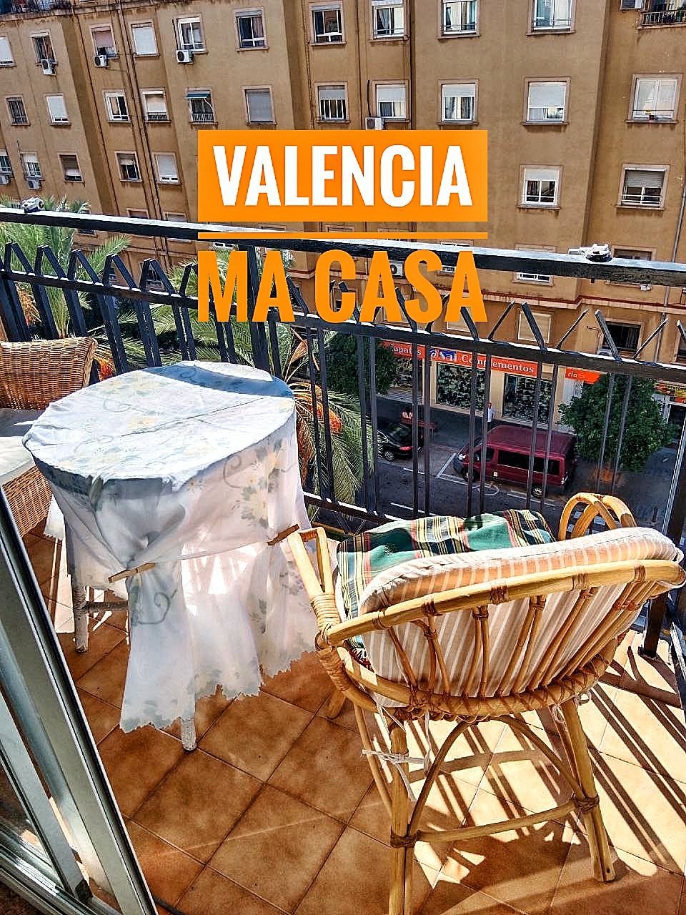 Balcony of Flat to rent in  Valencia Capital  with Air Conditioner, Heating and Terrace