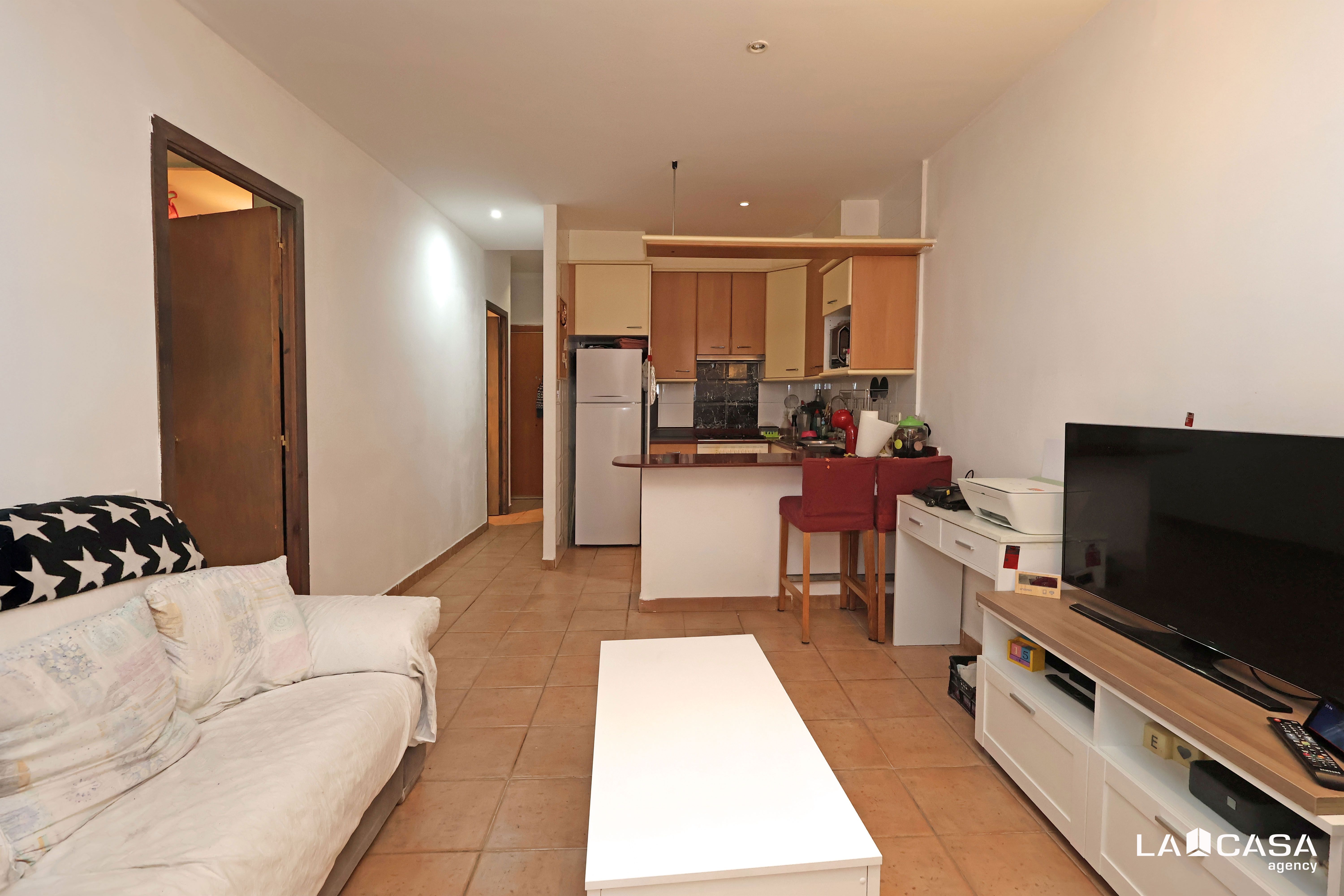 Sala de estar de Piso en venta en  Barcelona Capital con Balcón