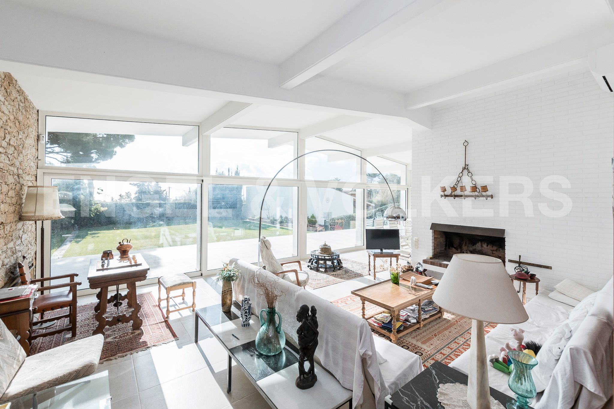 Sala d'estar de Apartament de lloguer en Sant Andreu de Llavaneres amb Aire condicionat, Calefacció i Parquet