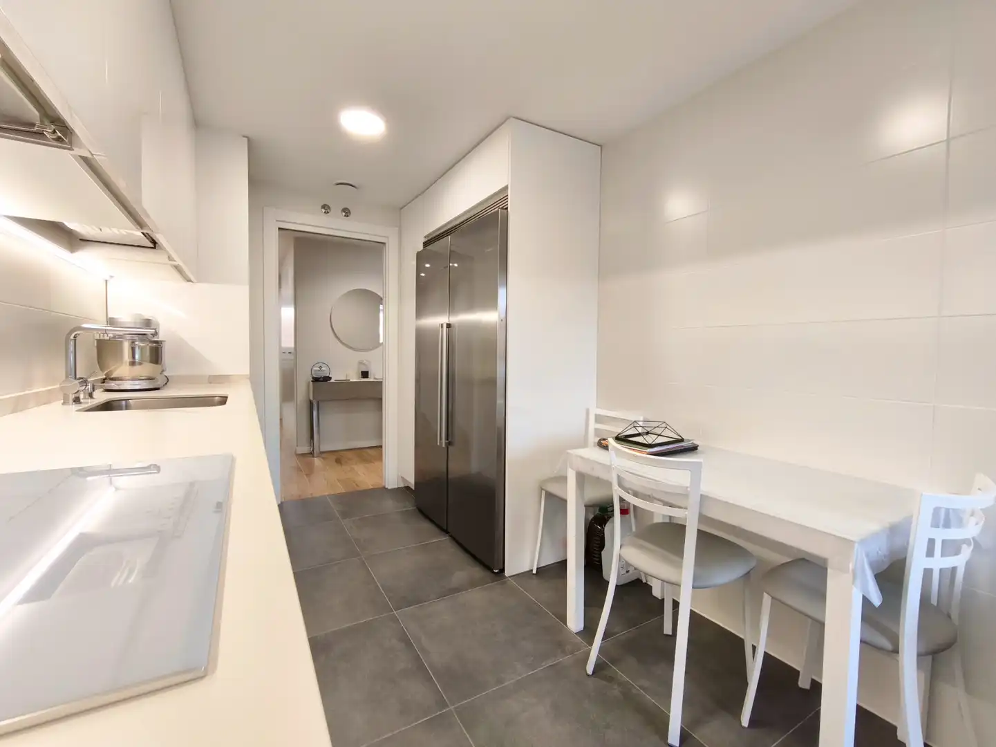 Küche von Wohnung zum Verkauf in  Logroño mit Heizung, Privatgarten und Parkett