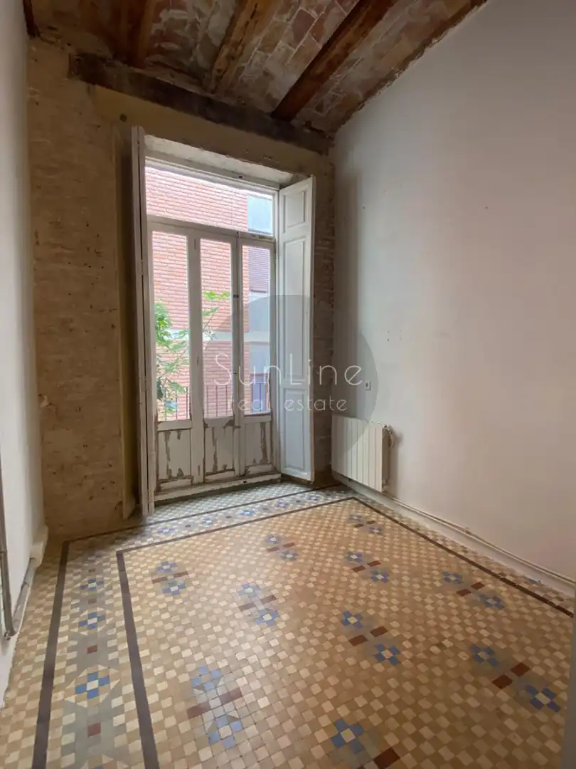 Schlafzimmer von Wohnung zur Miete in Valencia mit Klimaanlage, Privatgarten und Terrasse