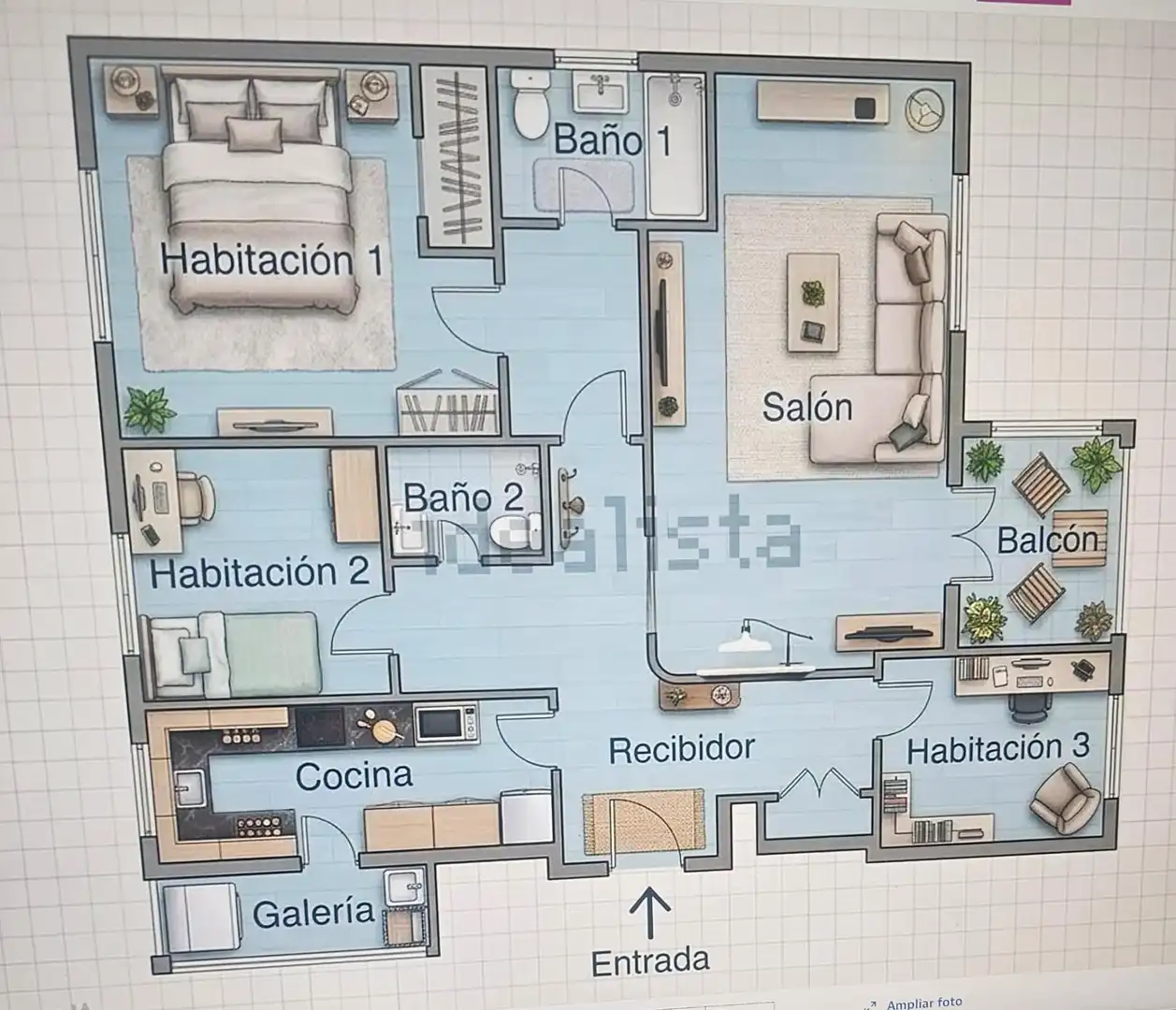 Flat for sale in Valencia  with Furnished and Balcony