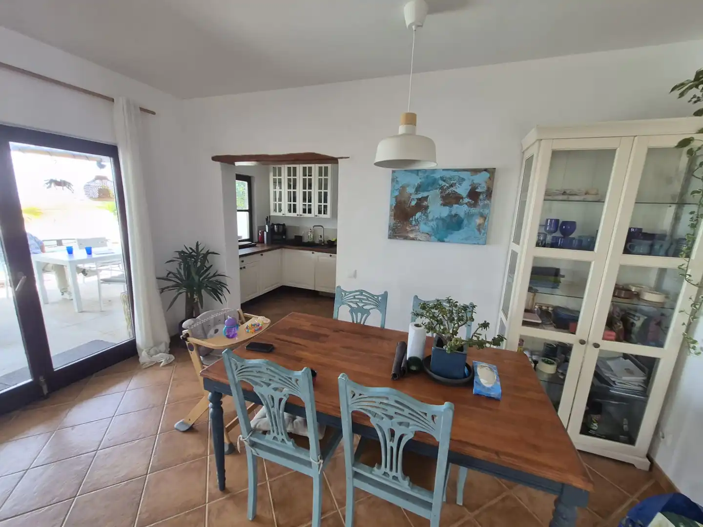 Menjador de Casa o xalet en venda en San Bartolomé amb Aire condicionat, Jardí privat i Terrassa