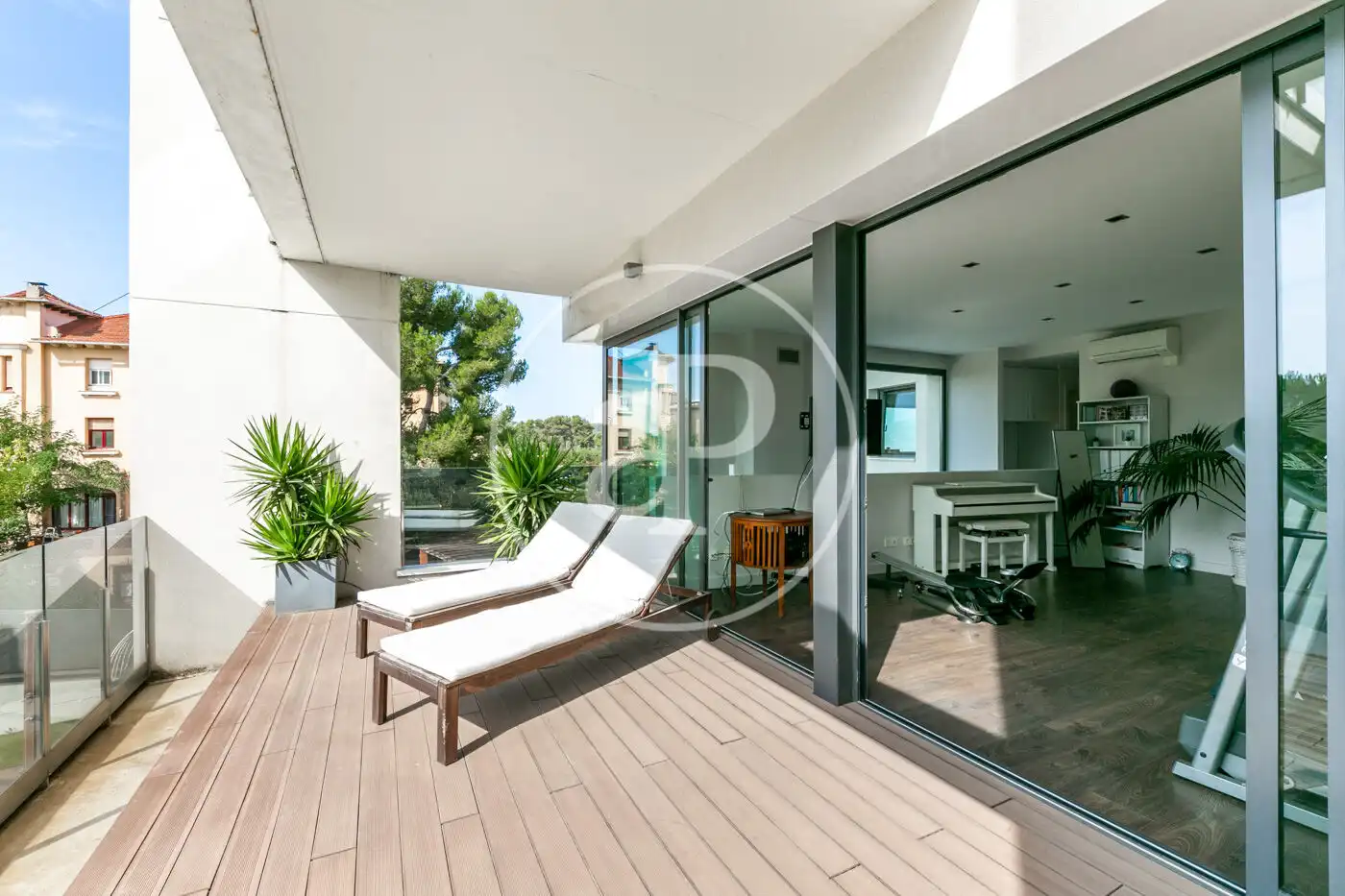 Terrace of Houses for rent in Barcelona  with Air Conditioner, Heating and Private garden