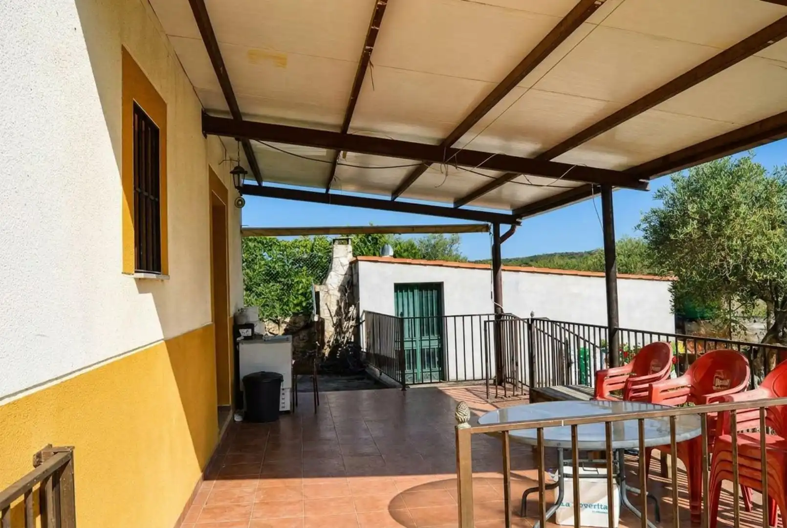 Terrace of Country homes for sale in Alcuéscar  with Storage room and Swimming Pool
