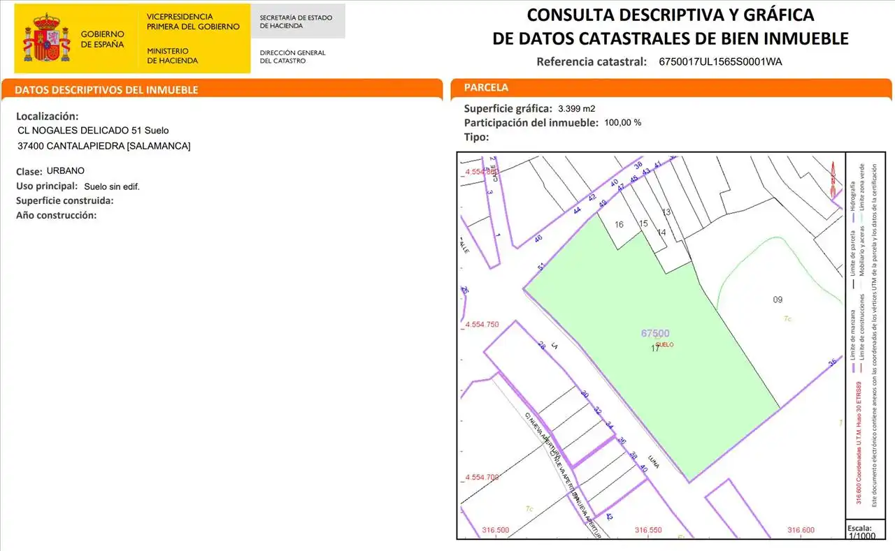 Residencial en venta en Cantalapiedra