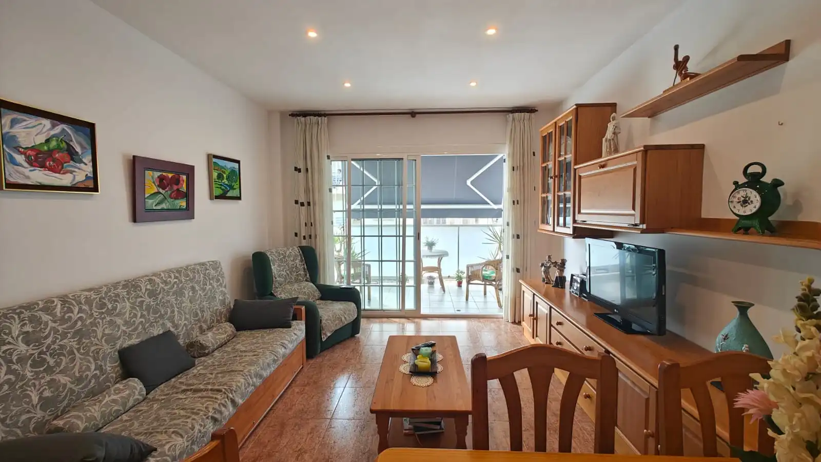 Sala de estar de Piso en venta en Cunit con Aire acondicionado, Amueblado y Horno