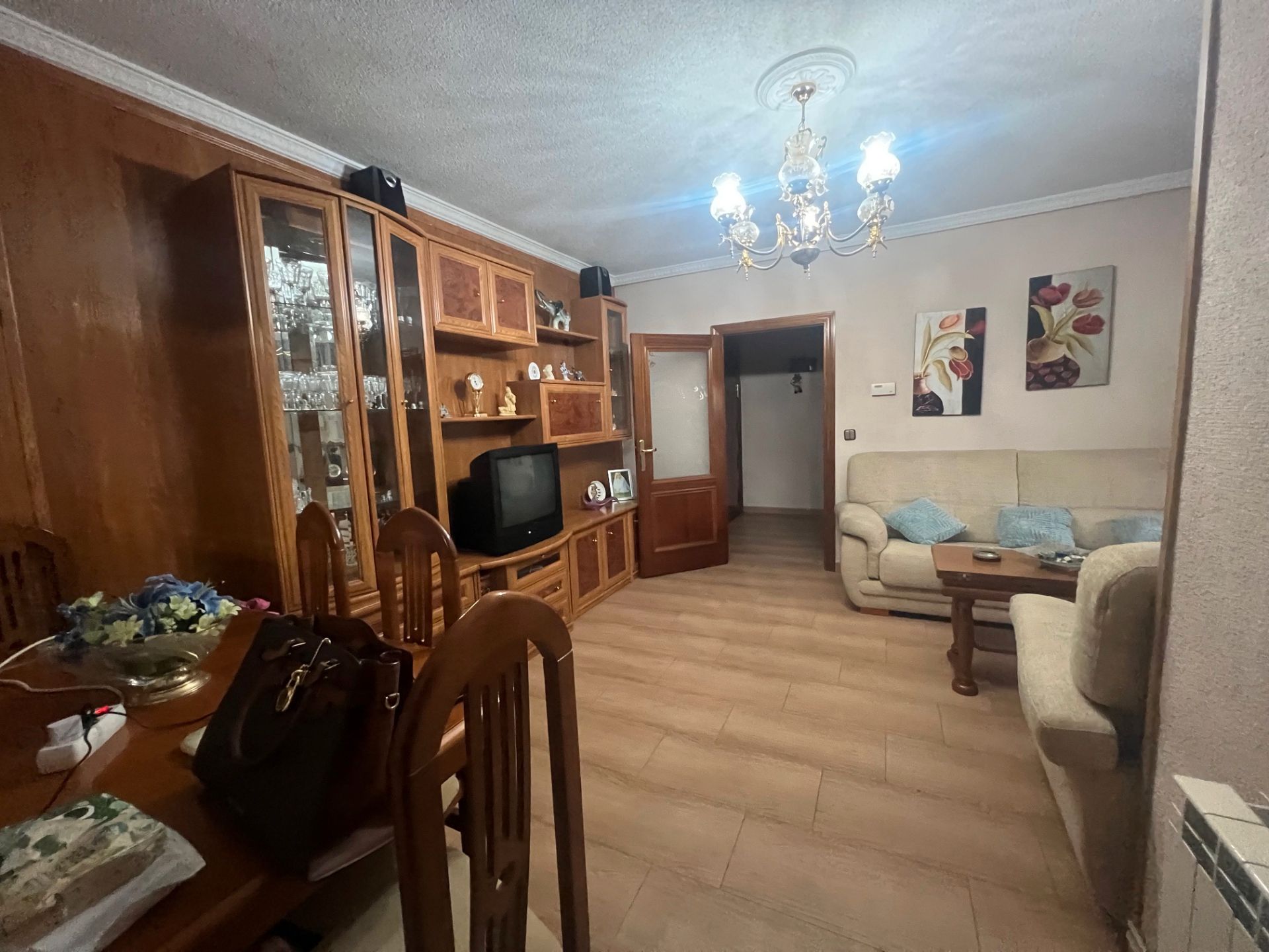 Living room of Flat for sale in Móstoles  with Heating, Terrace and Furnished