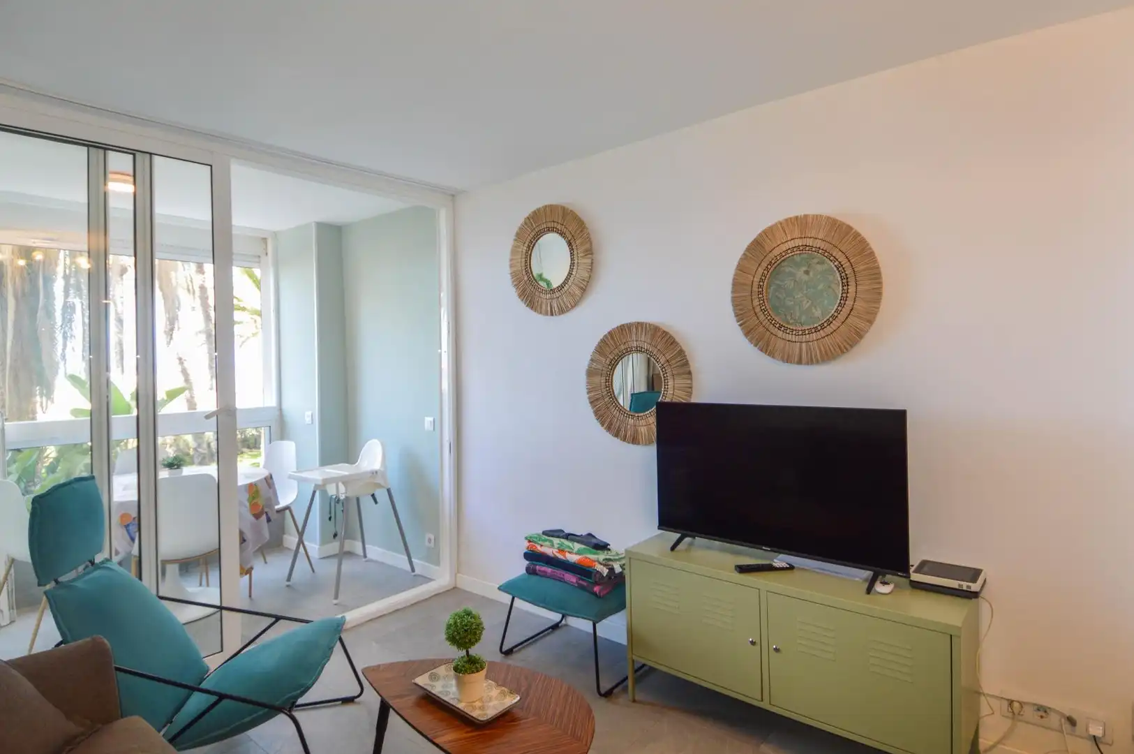 Wohnzimmer von Wohnung zum Verkauf in Mogán mit Klimaanlage und Möbliert