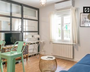 Living room of Flat to rent in  Madrid Capital  with Air Conditioner, Heating and Pets allowed