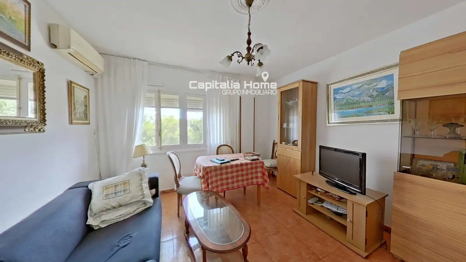 Sala d'estar de Pis en venda en Alicante / Alacant amb Aire condicionat, Calefacció i Moblat