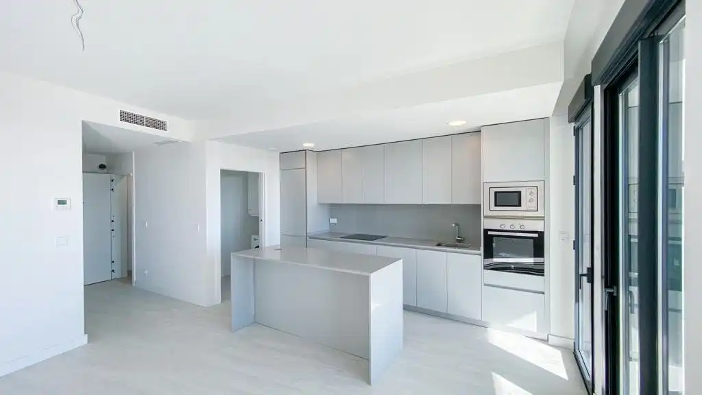 Küche von Wohnung zur Miete in Málaga mit Klimaanlage, Heizung und Privatgarten