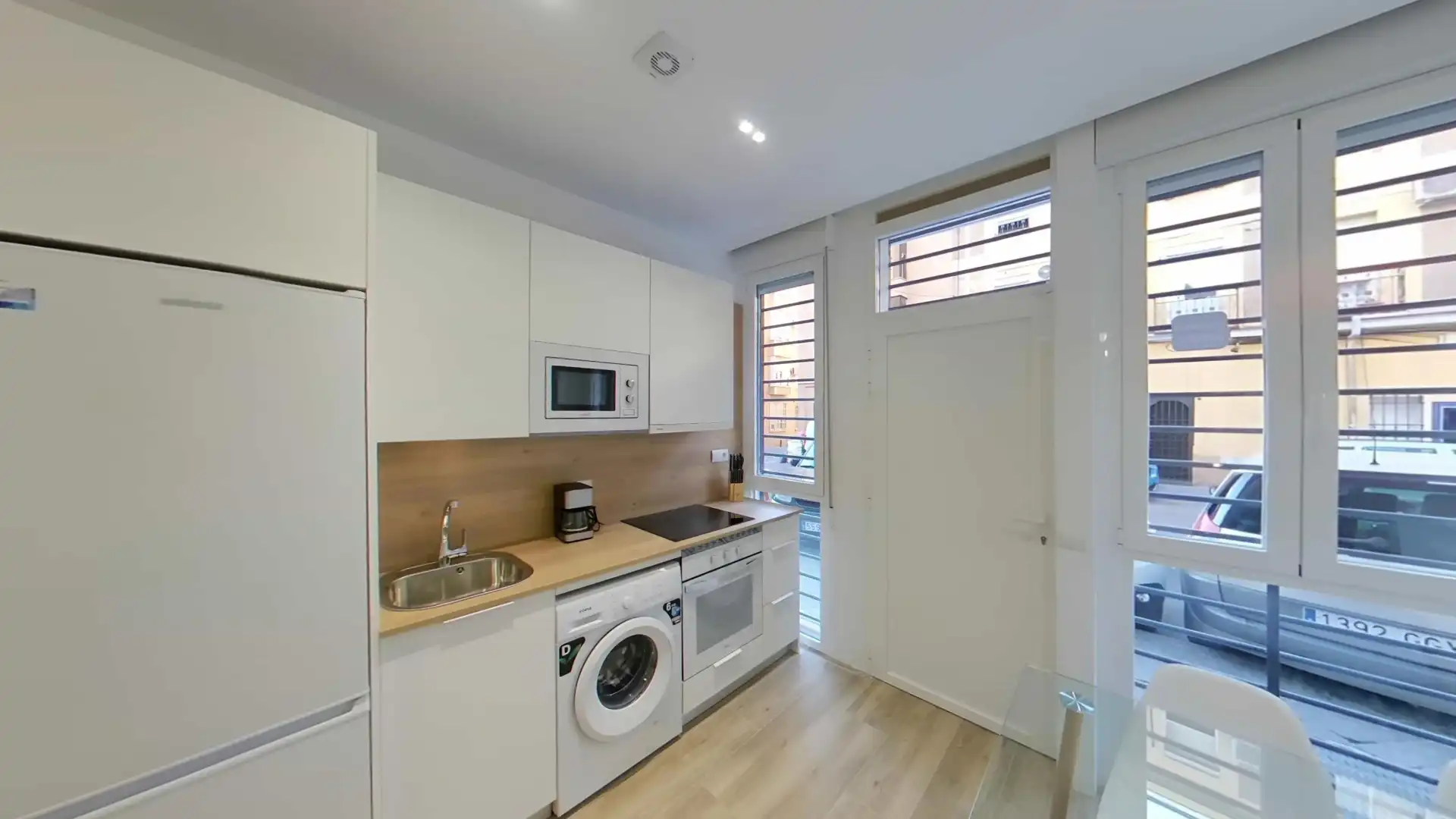 Kitchen of Flat for rent in  Madrid Capital  with Heating and Furnished