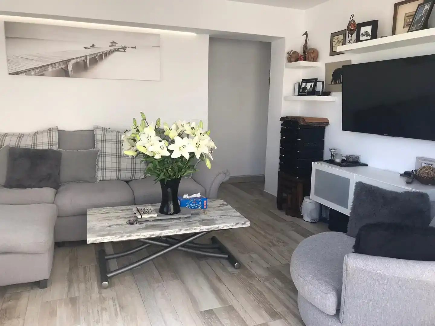 Sala de estar de Piso en venta en Mojácar con Aire acondicionado y Balcón