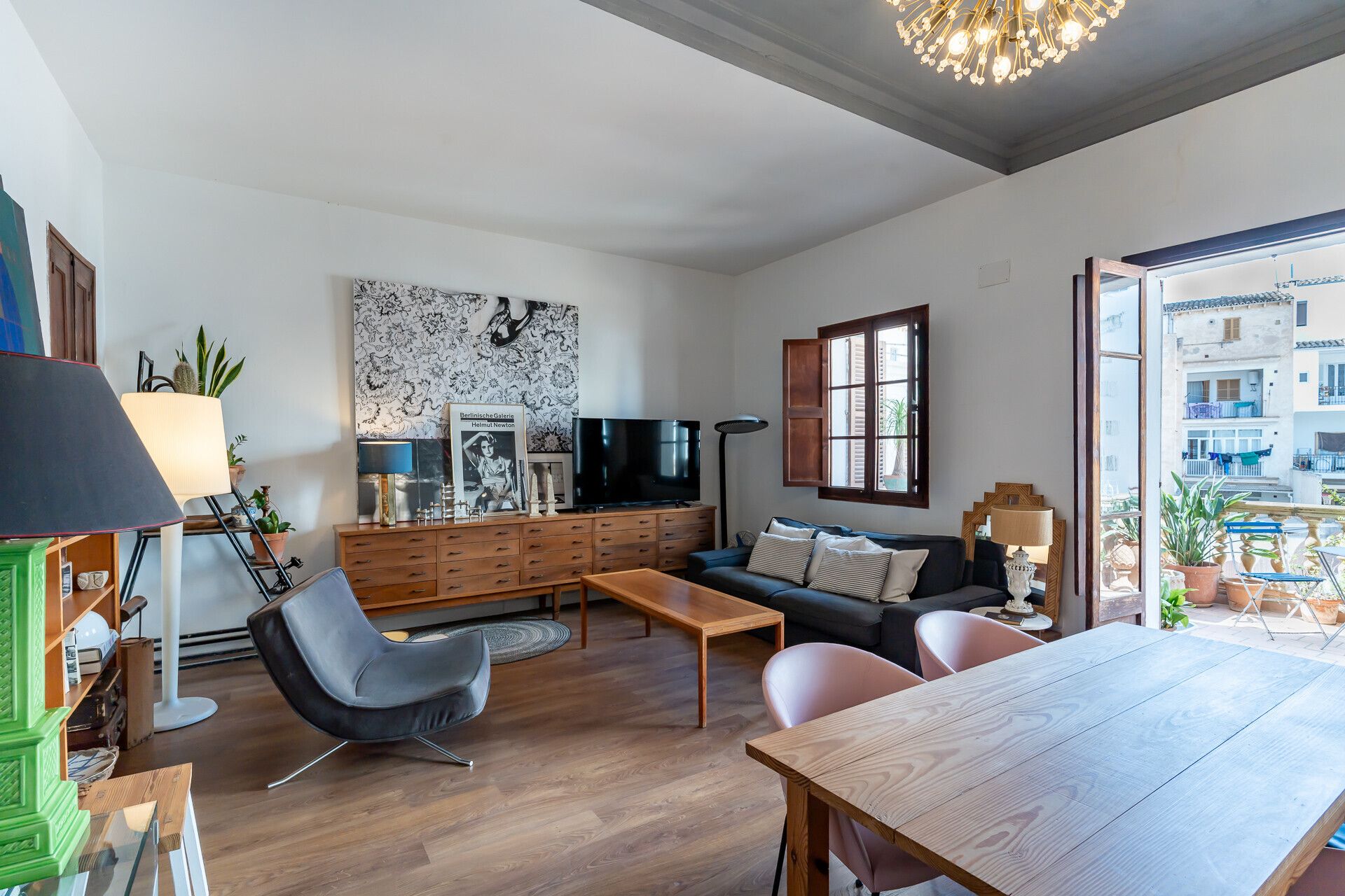 Sala de estar de Apartamento en venta en  Palma de Mallorca con Terraza y Balcón