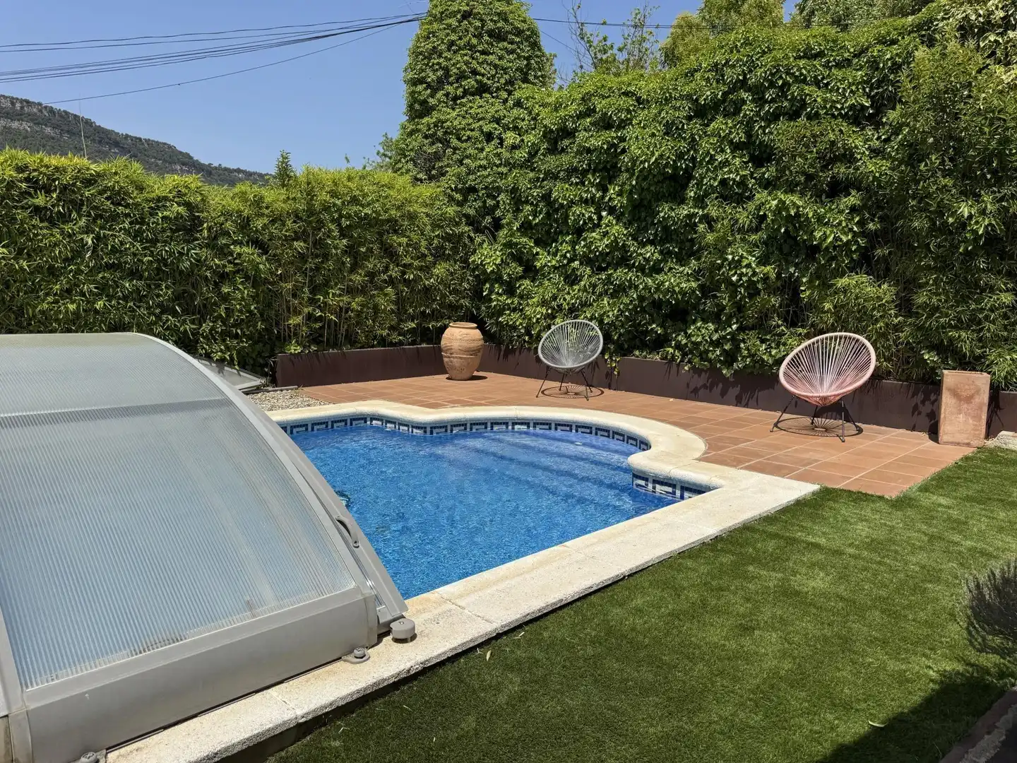 Swimming pool of Houses for sale in Aiguafreda  with Heating, Terrace and Swimming Pool