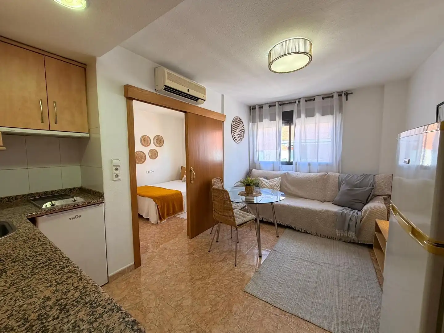 Sala d'estar de Apartament de lloguer en Murcia amb Aire condicionat, Moblat i Rentadora