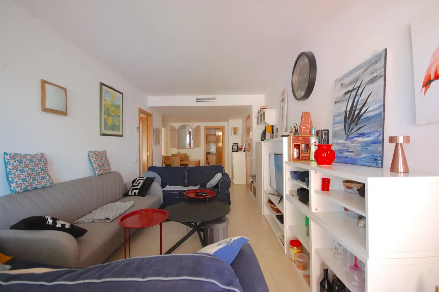 Sala de estar de Apartamento en venta en L'Escala con Aire acondicionado, Calefacción y Terraza