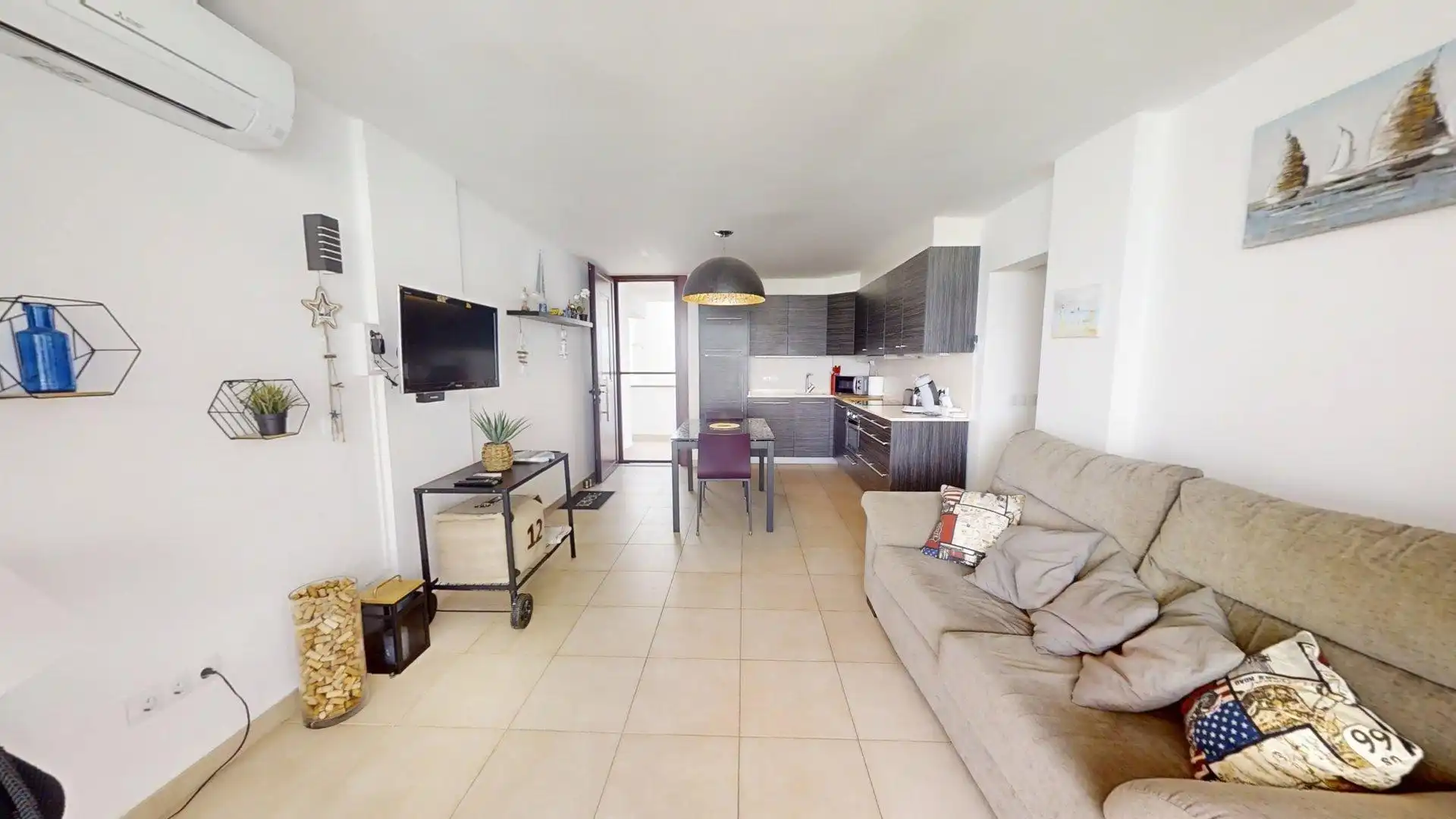 Living room of Apartments for sale in Roses  with Air Conditioner, Heating and Private garden