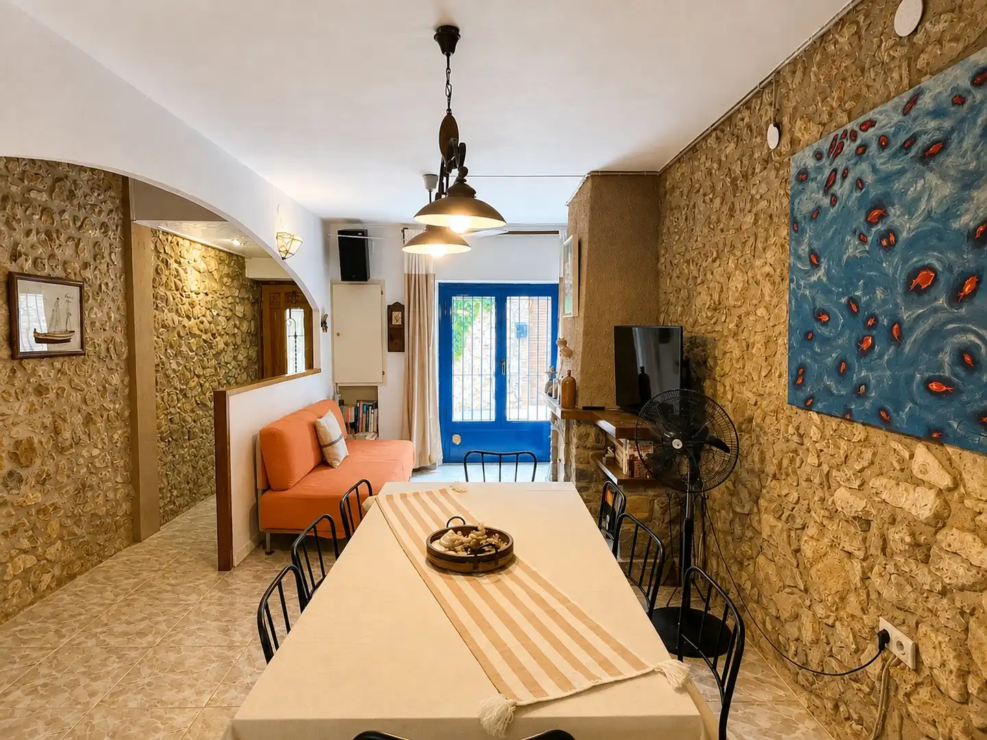 Dining room of Houses for sale in L'Escala  with Terrace, Furnished and Oven