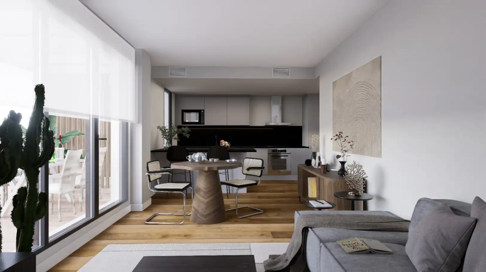 Sala de estar de Apartamento en venta en Jávea / Xàbia con Aire acondicionado, Calefacción y Jardín privado