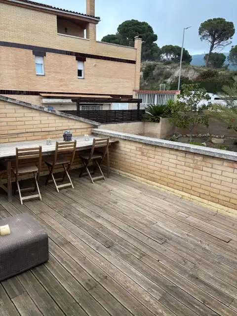 Terrassa de Casa adosada en venda en Mataró amb Aire condicionat, Calefacció i Jardí privat