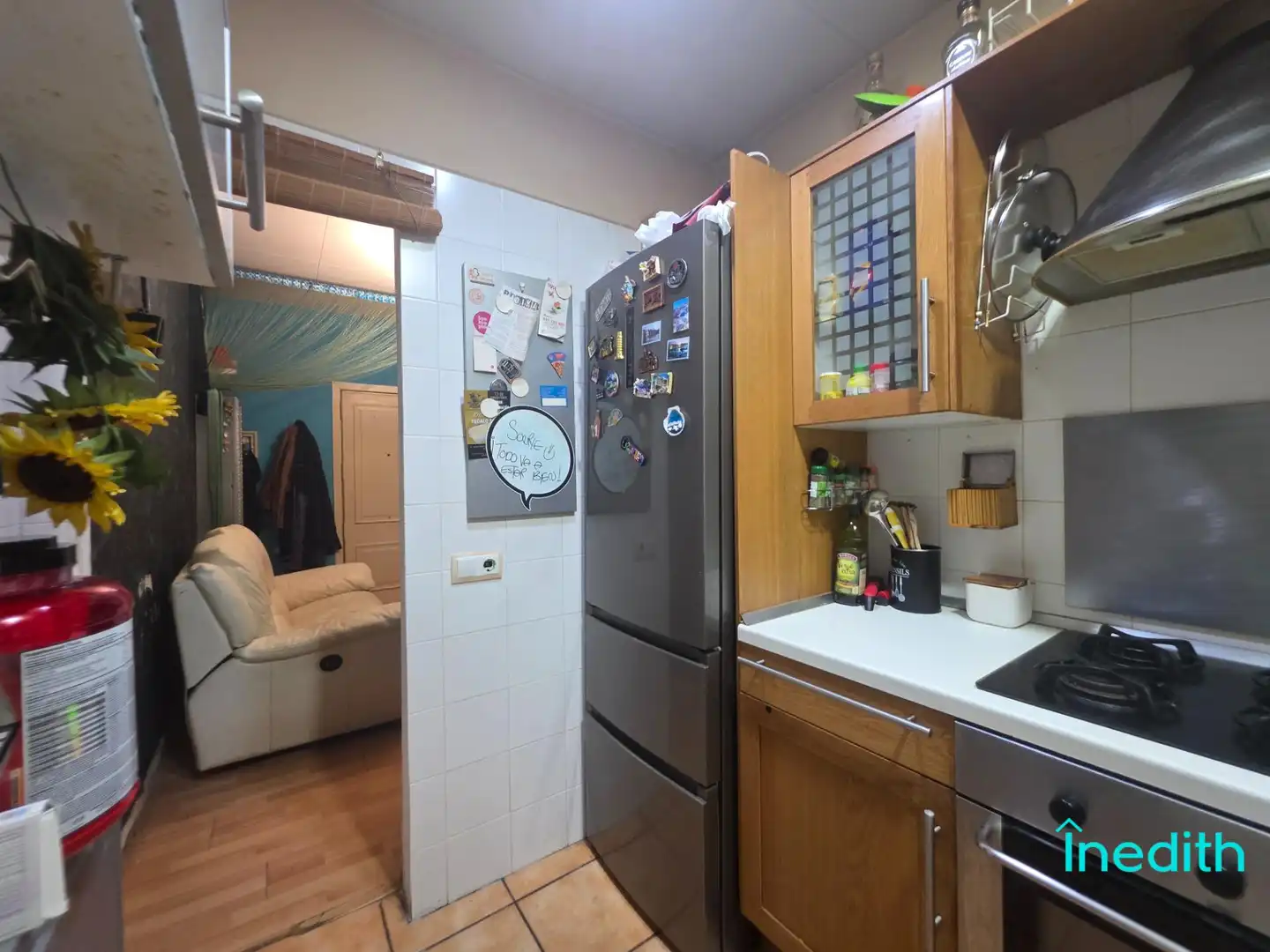 Kitchen of Flat for sale in L'Hospitalet de Llobregat  with Air Conditioner, Heating and Parquet flooring