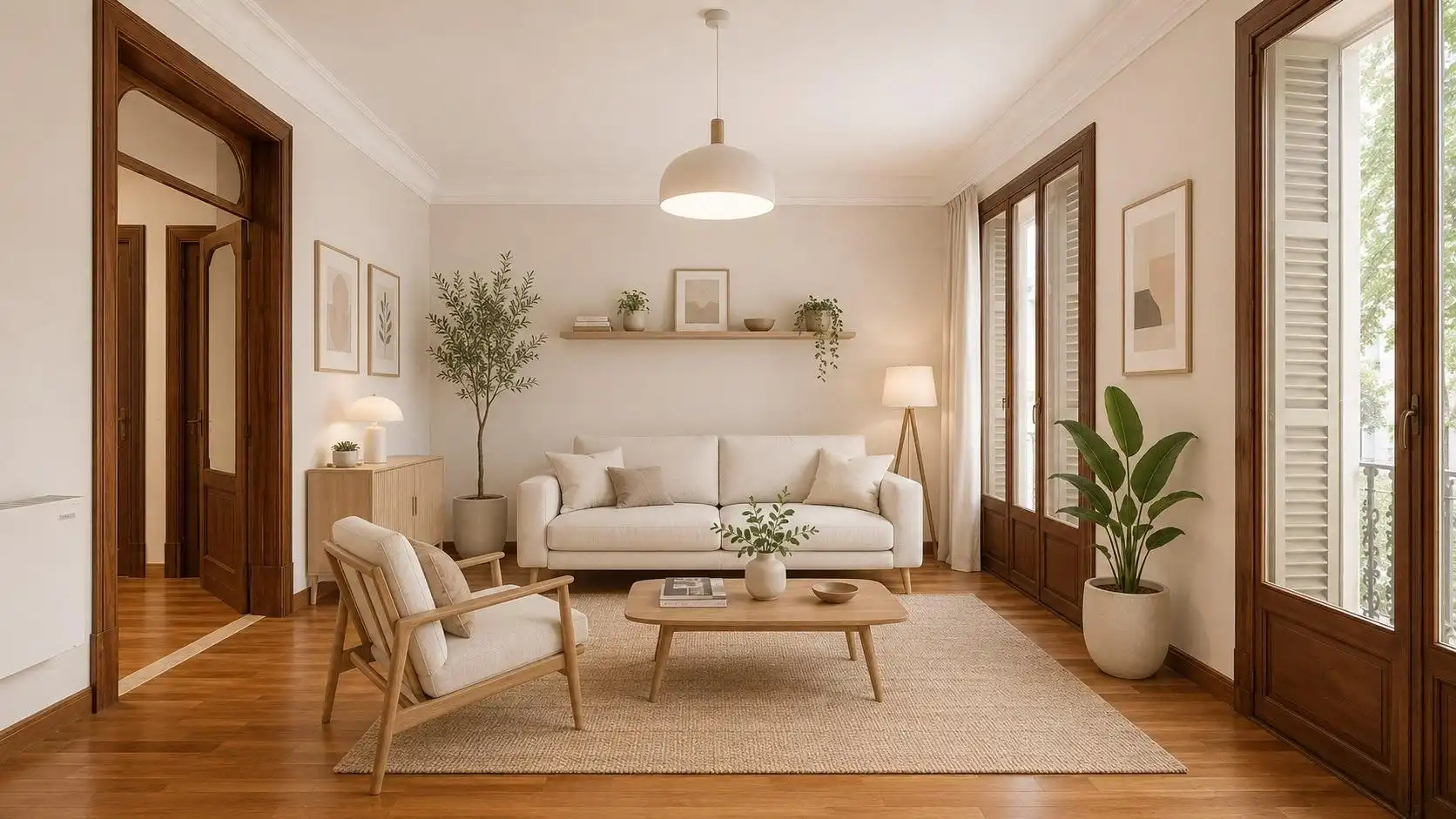 Living room of Flat for sale in  Palma de Mallorca  with Parquet flooring