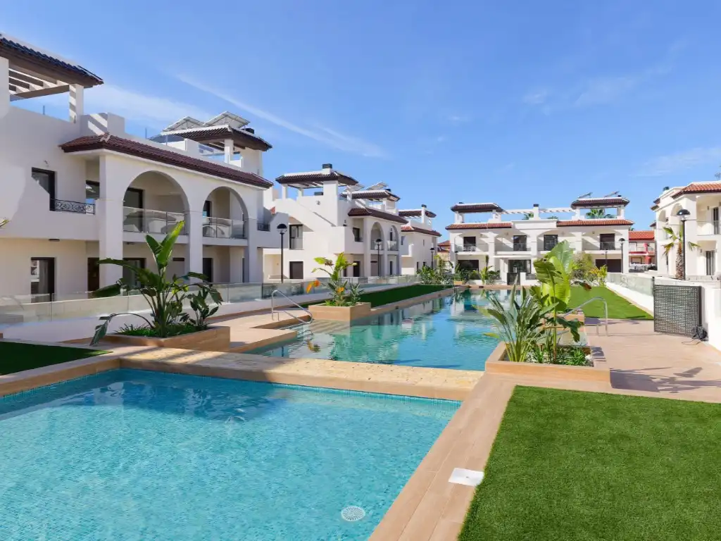 Swimming pool of Apartments for sale in Rojales  with Air Conditioner, Private garden and Community pool