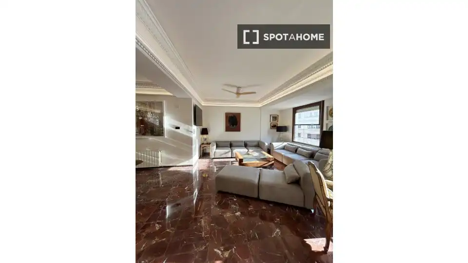 Living room of Flat for rent in Valencia  with Air Conditioner, Heating and Furnished