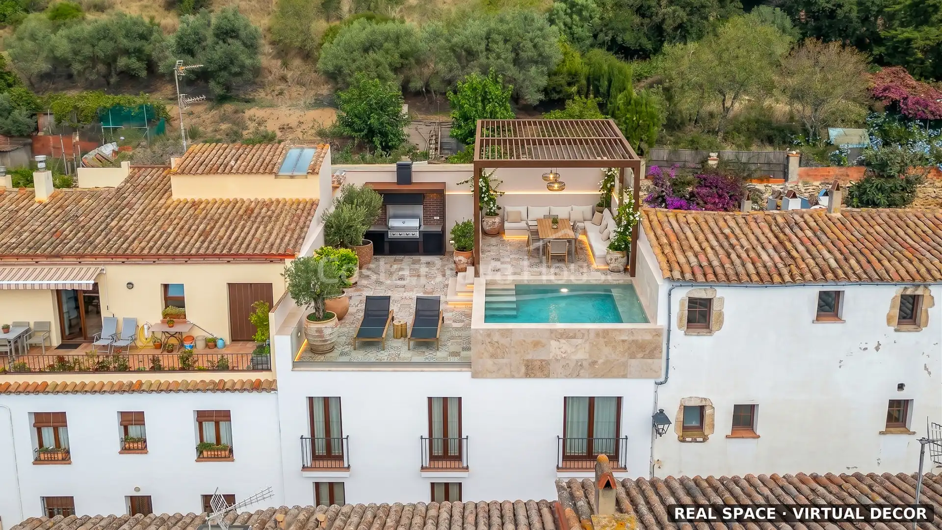 Exterior view of Country homes for sale in Begur  with Air Conditioner, Heating and Private garden