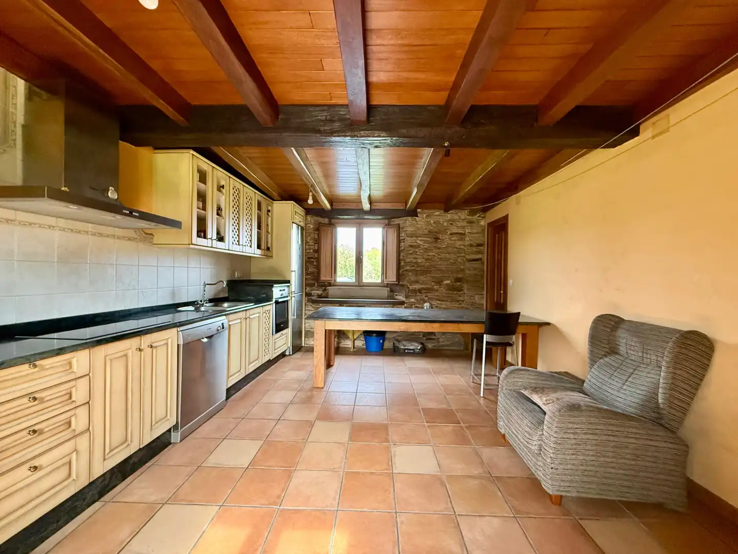 Cuina de Casa o xalet en venda en Vilalba amb Calefacció, Jardí privat i Moblat
