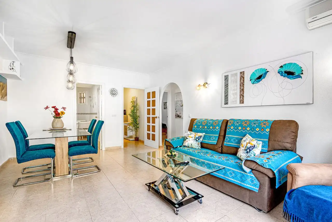 Sala de estar de Apartamento en venta en Calpe / Calp con Aire acondicionado, Calefacción y Terraza